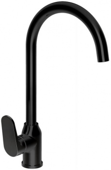 Смеситель для кухни Bravat Eler F7191238BM-RUS Черный глянцевый купить по всей России