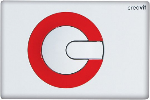 Кнопка смыва Creavit Power GP5001.01 бело-красная интернет магазина сантехники Акванота