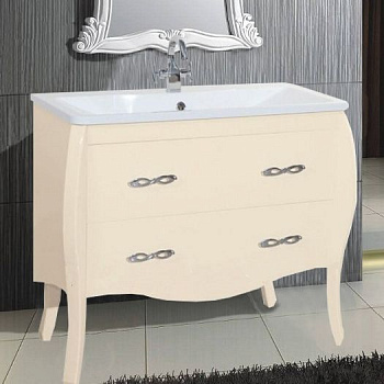 Тумба с раковиной Bellezza Грация 90 бежевая