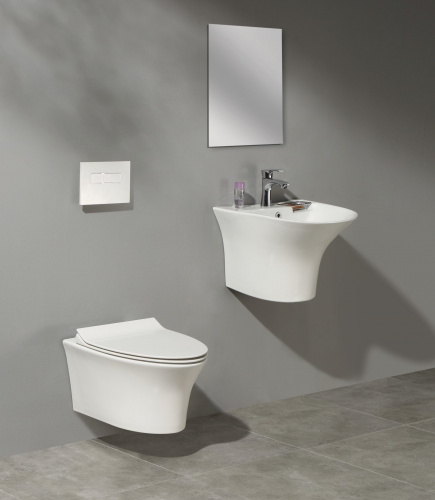 Подвесной унитаз CeramaLux CL2100 в интернет магазине сантехники Акванота в Москве Тел.: +7 (968) 040-40-82