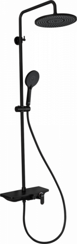 Душевая стойка Gappo G95 G2495-5 черная, Душевые панели, Душевые системы, Стойки, Гарнитуры, лейки, тропический душ в Москве Тел.: +7 (968) 040-40-82