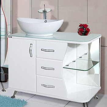 Тумба с раковиной Bellezza Рио 90 L белая