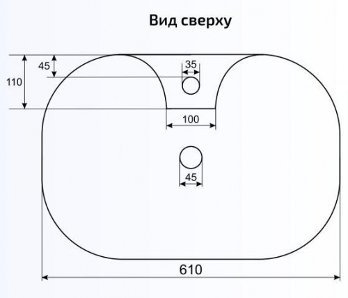 Раковина накладная CeramaLux NC 389 интернет магазина сантехники Акванота