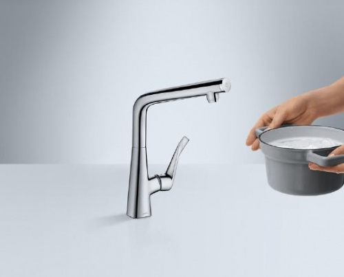 Смеситель для кухни Hansgrohe Metris Select 14883000 купить по всей России