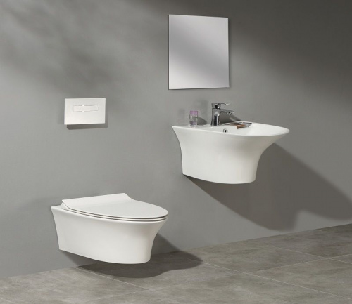 Подвесной унитаз CeramaLux CL2100 в интернет магазине сантехники Акванота в Москве Тел.: +7 (968) 040-40-82