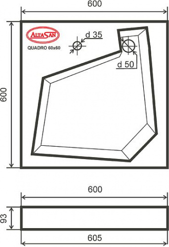 Раковина над стиральной машиной Altasan Quadro 60x60 интернет магазина сантехники Акванота