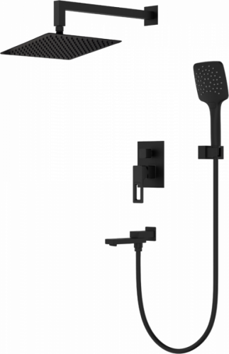 Душевой комплект Gappo G17 G7117-6 черный, Душевые панели, Душевые системы, Душевые стойки, Гарнитуры, лейки, тропический душ в Москве Тел.: +7 (968) 040-40-82