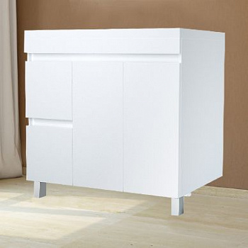 Тумба с раковиной 1MarKa Cube 100Н с бельевой корзиной