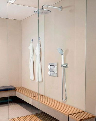 Душевой комплект Grohe Grohtherm 3000 Cosmopolitan 34408000, Душевые панели, Душевые системы, Душевые стойки, Гарнитуры, лейки, тропический душ в Москве Тел.: +7 (968) 040-40-82