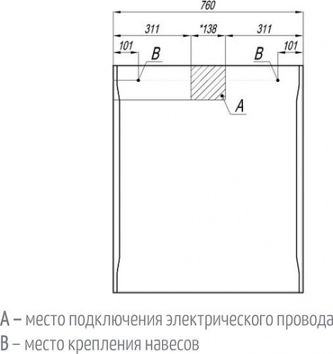 Зеркало Акватон Мэриленд 76