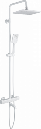 Душевая стойка Gappo G91 G2491-8 термостат, белая, Душевые панели, Душевые системы, Стойки, Гарнитуры, лейки, тропический душ в Москве Тел.: +7 (968) 040-40-82