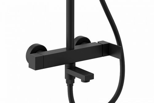 Душевая стойка Kaiser Cube 01582-9 Black matt, Душевые панели, Душевые системы, Стойки, Гарнитуры, лейки, тропический душ в Москве Тел.: +7 (968) 040-40-82