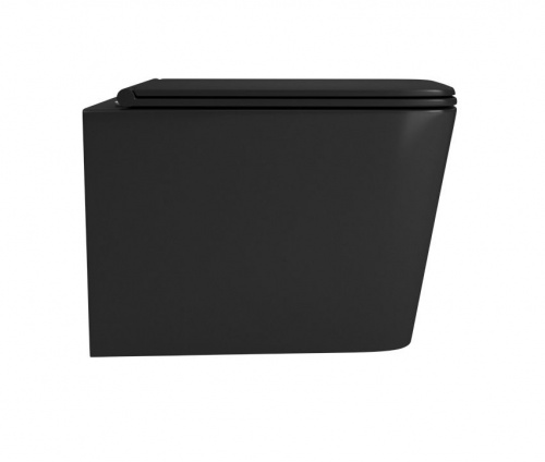 Унитаз подвесной Owl 1975 Vatter Ruta-H Matt Black OWLT190404 36.5 x 53 x 36 см безободковый, сиденье DP, Soft Close, черный матовый в интернет магазине сантехники Акванота в Москве Тел.: +7 (968) 040-40-82