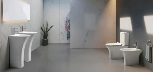 Унитаз-компакт CeramaLux 1215-1A безободковый в интернет магазине сантехники Акванота в Москве Тел.: +7 (968) 040-40-82