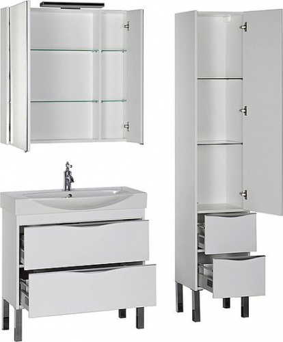 Зеркало-шкаф Aquanet Франка 85 белый