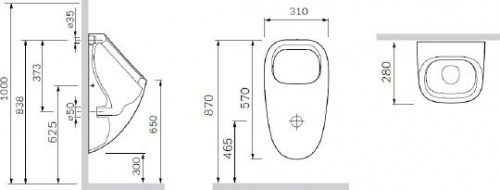 Писсуар Am.Pm Spirit V2.0 C707005WP
