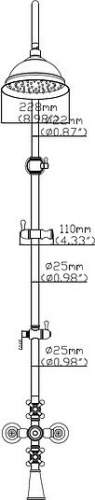 Душевая стойка Seaman Eco Koblenz SSN-2368C, Душевые панели, Душевые системы, Стойки, Гарнитуры, лейки, тропический душ в Москве Тел.: +7 (968) 040-40-82