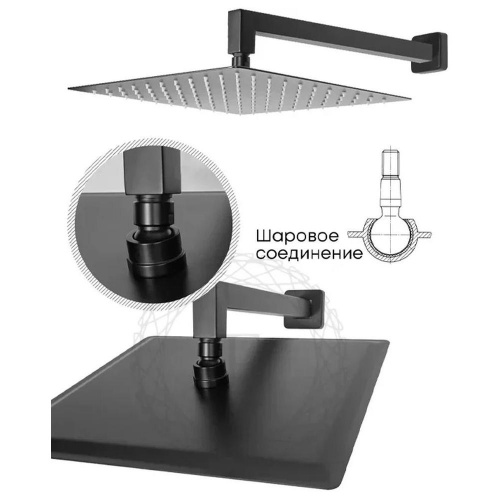 Душевая система встраиваемая Filarete Waterfall FL1010BL, черный, Душевые панели, Душевые системы, Душевые стойки, Гарнитуры, лейки, тропический душ в Москве Тел.: +7 (968) 040-40-82