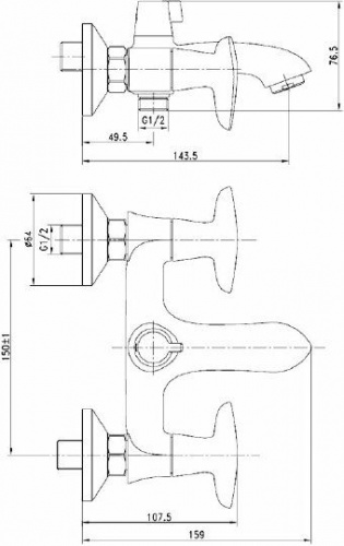 Смеситель для ванны Iddis Copter COPSB02i02 купить по всей России