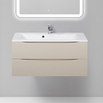 Тумба с раковиной BelBagno Marino 100 crema opaco