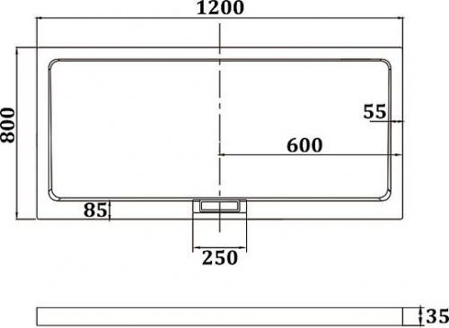 Поддон для душа RGW AWS-21 120x80x35 интернет магазина сантехники Акванота