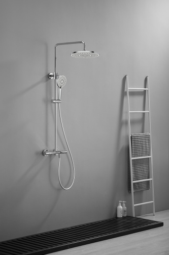 Душевая стойка Kaiser Serio 05382 с термостатом, Chrome, Душевые панели, Душевые системы, Стойки, Гарнитуры, лейки, тропический душ в Москве Тел.: +7 (968) 040-40-82