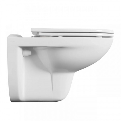 Унитаз с инсталляцией безободковый подвесной Norm Fit 9773B099-7207 в интернет магазине сантехники Акванота в Москве Тел.: +7 (968) 040-40-82