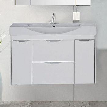 Тумба с раковиной Aquanet Франка 105 белая