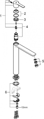 Смеситель для раковины Grohe Lineare New 23405DC1 купить по всей России