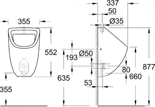 Писсуар Grohe Bau Ceramic 39439000