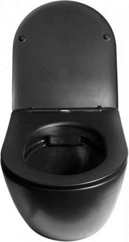 Унитаз подвесной SantiLine SL-5018MB безободковый, с микролифтом в интернет магазине сантехники Акванота в Москве Тел.: +7 (968) 040-40-82