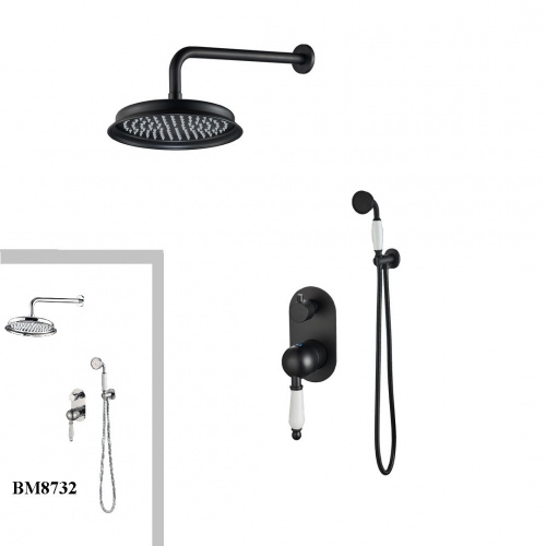 Душевая система Boch Mann Marbella Top Nero BM8731, Душевые панели, Душевые системы, Душевые стойки, Гарнитуры, лейки, тропический душ в Москве Тел.: +7 (968) 040-40-82