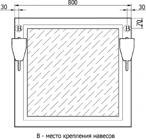 Зеркало Runo Венеция 80