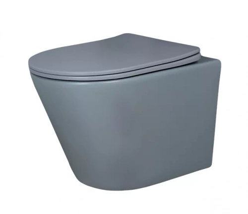Подвесной унитаз GID Tr2130Gm безободковый, серый матовый в интернет магазине сантехники Акванота в Москве Тел.: +7 (968) 040-40-82
