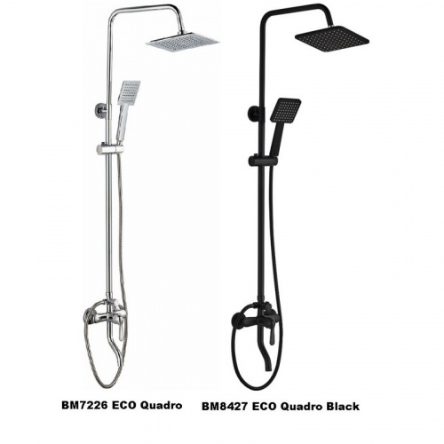 Душевая стойка Boch Mann Eco Quadro BM7226, Душевые панели, Душевые системы, Стойки, Гарнитуры, лейки, тропический душ в Москве Тел.: +7 (968) 040-40-82