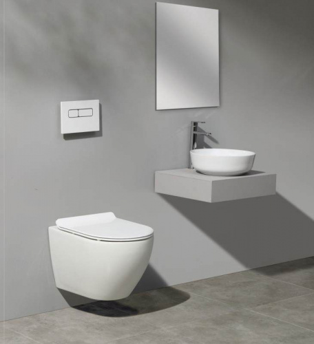 Подвесной унитаз CeramaLux CL2196-1 с сиденьем микролифт в интернет магазине сантехники Акванота в Москве Тел.: +7 (968) 040-40-82