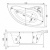Акриловая ванна Aquanet Atlanta 150x90 L