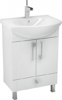 Тумба с раковиной Triton Диана 60, 2 двери, 1 ящик, белая