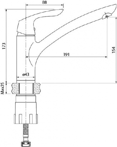 Смеситель для кухни Iddis Kitchen Line K10SB00i05 купить по всей России