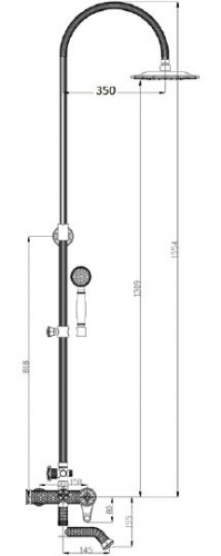 Душевая стойка Zorg Antic A 402DS-SL, Душевые панели, Душевые системы, Стойки, Гарнитуры, лейки, тропический душ в Москве Тел.: +7 (968) 040-40-82