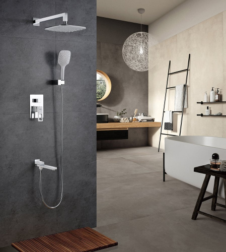 Душевой комплект Gappo G17 G7117-8 белый, хром, Душевые панели, Душевые системы, Душевые стойки, Гарнитуры, лейки, тропический душ в Москве Тел.: +7 (968) 040-40-82