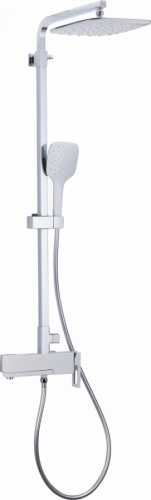 Душевая стойка Gappo G17 G2417-8 белый, хром, Душевые панели, Душевые системы, Стойки, Гарнитуры, лейки, тропический душ в Москве Тел.: +7 (968) 040-40-82