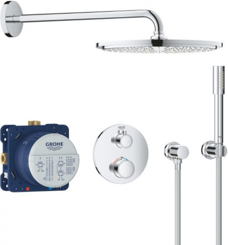 Душевой комплект Grohe Grohtherm 34731000 с термостатом, Душевые панели, Душевые системы, Душевые стойки, Гарнитуры, лейки, тропический душ в Москве Тел.: +7 (968) 040-40-82