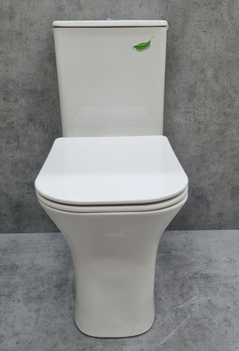 Унитаз компакт CeramaLux 1215-P безободковый, микролифт в интернет магазине сантехники Акванота в Москве Тел.: +7 (968) 040-40-82