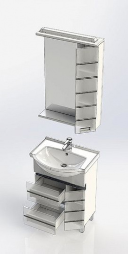 Зеркало-шкаф Aquanet Доминика 60 белый
