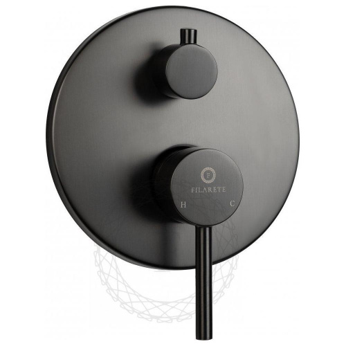 Душевая система встраиваемая Filarete Roun FL1023BG, графит, Душевые панели, Душевые системы, Душевые стойки, Гарнитуры, лейки, тропический душ в Москве Тел.: +7 (968) 040-40-82