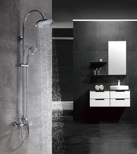 Душевая стойка Lemark Duetto LM5762C, Душевые панели, Душевые системы, Стойки, Гарнитуры, лейки, тропический душ в Москве Тел.: +7 (968) 040-40-82