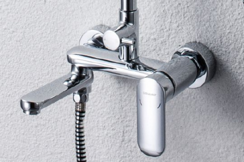 Душевая стойка Bravat Opal F6125183CP-A-RUS, Душевые панели, Душевые системы, Стойки, Гарнитуры, лейки, тропический душ в Москве Тел.: +7 (968) 040-40-82