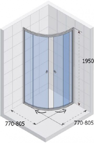 Душевой уголок Riho Hamar GR32200 80x80 см интернет магазина сантехники Акванота