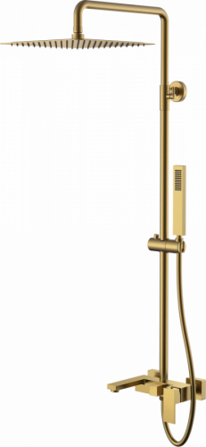 Душевая стойка Boheme Qubic 478-BR bronze, Душевые панели, Душевые системы, Стойки, Гарнитуры, лейки, тропический душ в Москве Тел.: +7 (968) 040-40-82